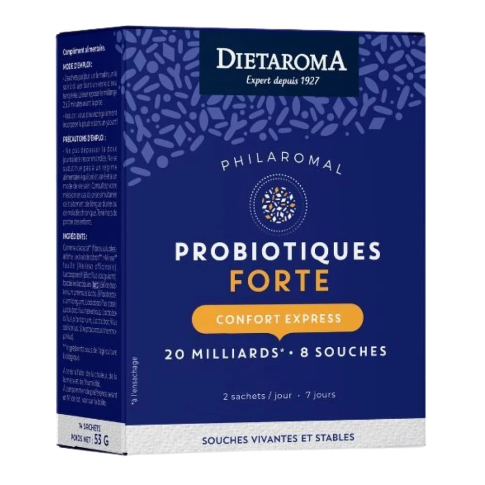 dietaroma-philaromal-microbiotiques-forte-confort-express-14-sachets.jpg Boîte bleue Diétaroma Philaromal Probiotiques Forte Confort Express, 14 sachets