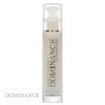 Flacon pompe givré Dominance Clarity C Cream, étiquette peu lisible