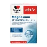 Boîte bleue Doppelherz aktiv Magnésium et vitamines B12, C, E
