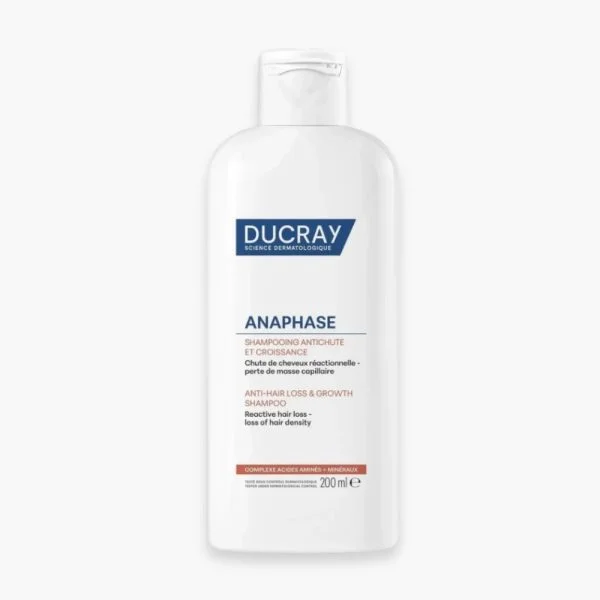 Flacon blanc Ducray Anaphase shampooing antichute et croissance 200 ml