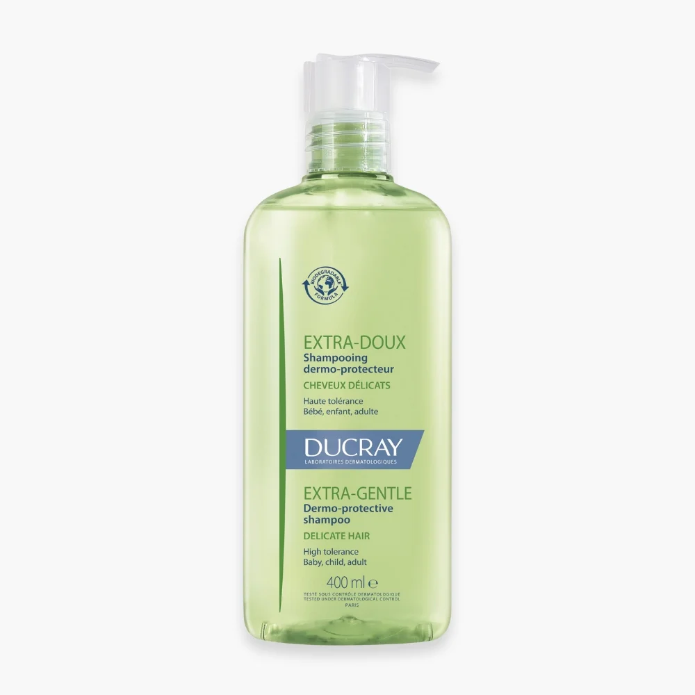 ducray-extra-doux-shampoing-dermo-protecteur-400ml.jpg Flacon pompe vert Ducray Extra-Doux shampooing dermo-protecteur 400 ml
