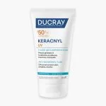 Tube blanc Ducray Keracnyl UV fluide anti-imperfections SPF50+ 50 ml