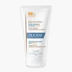 Tube blanc et doré Ducray Melascreen fluide antitaches protecteur SPF50+ 50 ml