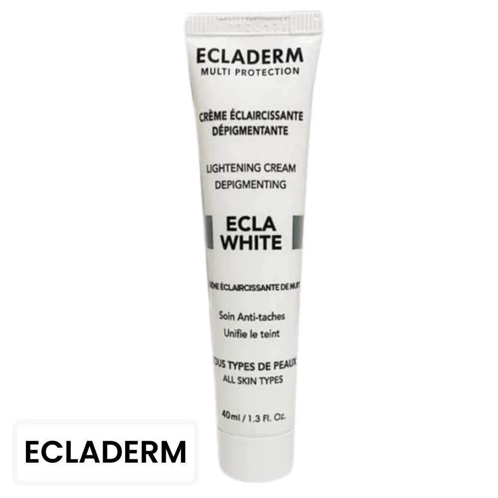 ecladerm-eclawhite-creme-eclaircissante-depigmentante-soin-anti-taches-unifiant-40ml.jpg Tube blanc Ecladerm EclaWhite Crème Éclaircissante Dépigmentante 40 ml