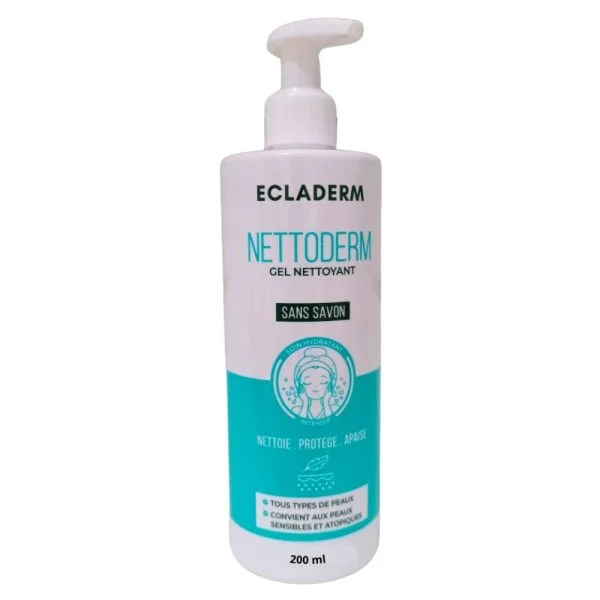 Ecladerm Nettoderm Gel Nettoyant Sans Savon 200ml