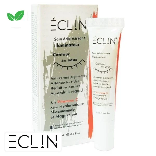 Étui et tube du contour des yeux éclaircissant illuminateur Éclin 15 ml