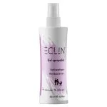 Flacon spray blanc et mauve du gel antiseptique antibactérien Éclin 125 ml