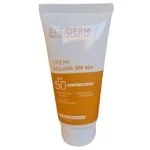 Tube blanc et orange Effiderm crème solaire SPF 50+ 50 ml