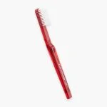 Brosse à dents Elgydium Classic souple manche rouge translucide filaments blancs