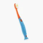 Brosse à dents Elgydium Kids souple bleue et orange avec ventouse