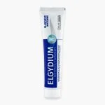 Tube de dentifrice Elgydium Blancheur bleu marine, bicarbonate de sodium micropulvérisé