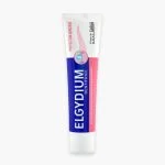 Tube de dentifrice Elgydium Protection Gencives, bandeau rose et bleu