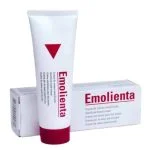 Tube blanc à capuchon rouge Emolienta, crème stérilisée pour les mains