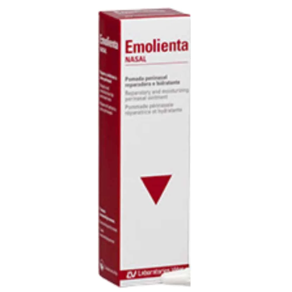 emolienta-nasal-pommade-perinasale-reparatrice-et-hydratante-10ml.jpg Étui rouge et blanc de la pommade périnasale Emolienta Nasal 10 ml
