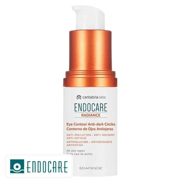 Flacon pompe blanc et cuivré Endocare Radiance contour des yeux 15 ml