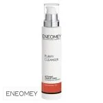 Flacon pompe blanc et orange Eneomey Purify Cleanser, nettoyant visage et corps