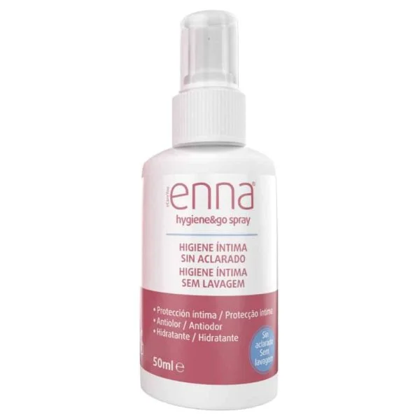Flacon spray blanc et rose Enna Hygiène & Go, hygiène intime 50 ml