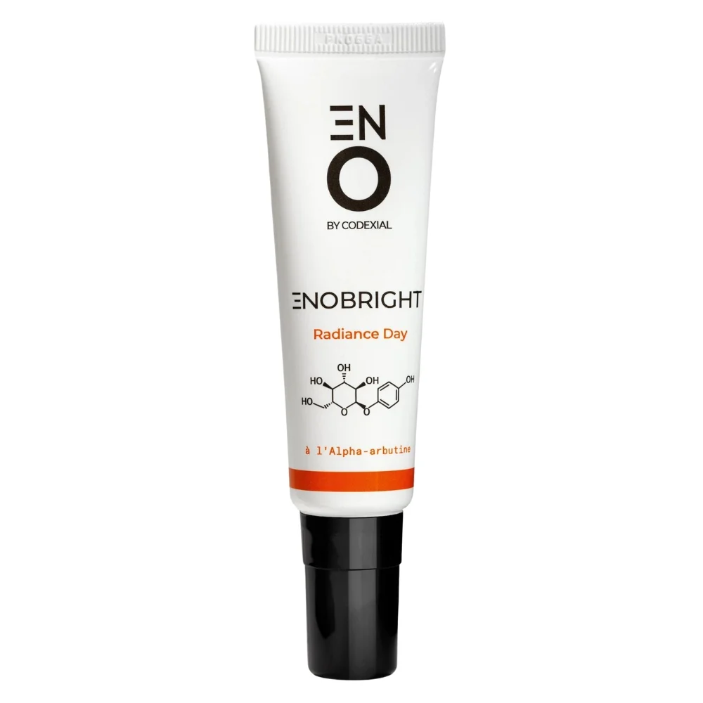 eno-enobright-radiance-day-emulsion-de-jour-eclat-anti-taches-by-codexial-30ml.jpg Tube blanc et orange Eno Enobright Radiance Day à l'alpha-arbutine, 30 ml