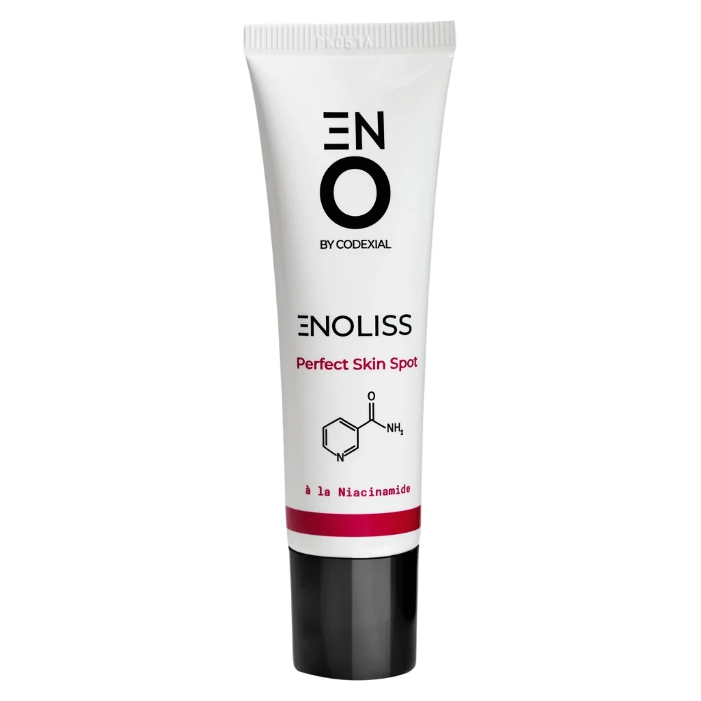 eno-enoliss-perfect-skin-spot-soin-correcteur-cible-anti-marques-purifiante-desincrustante-by-codexial-30ml.jpg Tube blanc Eno Enoliss Perfect Skin Spot à la niacinamide