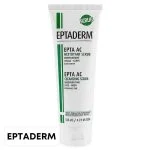 Tube blanc et vert Eptaderm Epta AC, nettoyant scrub 125 ml