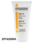 Tube blanc et orange Eptaderm Epta DS crème visage, 40 ml