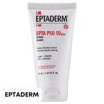 Tube blanc et rouge Eptaderm Epta PSO 50 plus, 50 ml
