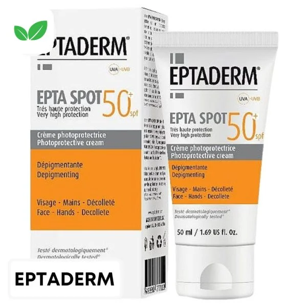 Eptaderm Epta Spot Crème PHOTOPROTECTRICE Dépigmentante SPF50+ 50ml