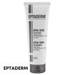 Tube blanc et gris Eptaderm Epta Spot, nettoyant gommage doux sans parfum
