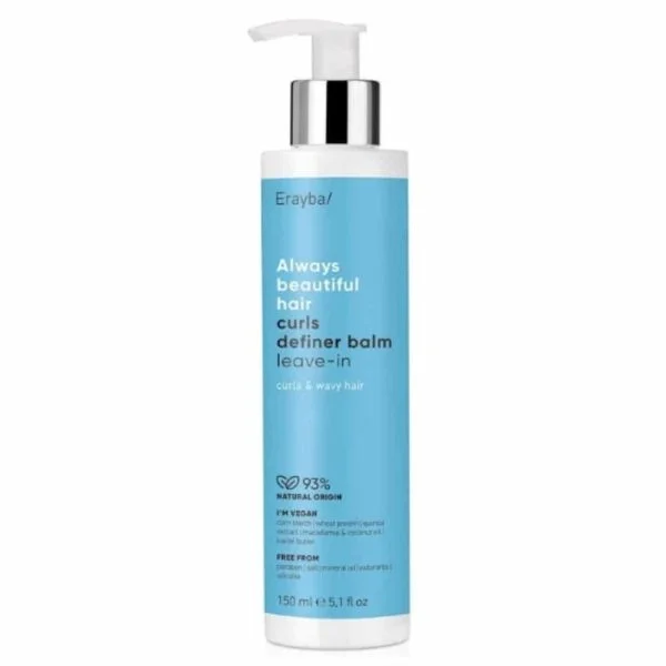 Flacon pompe bleu Erayba ABH baume boucles leave-in 150 ml