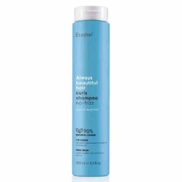 Flacon bleu Erayba ABH shampoing boucles no-frizz 250 ml