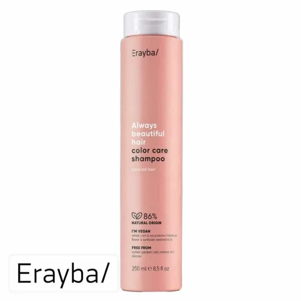 Flacon rose Erayba ABH shampoing color care 250 ml cheveux colorés