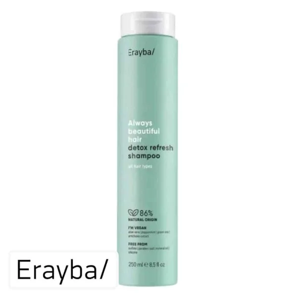 Flacon vert d'eau Erayba ABH shampoing detox refresh 250 ml