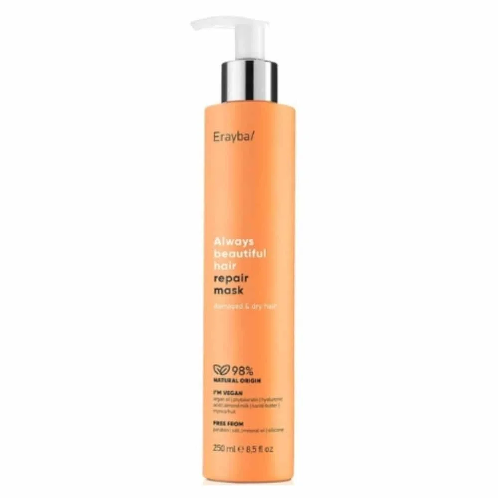 erayba-abh-repair-masque-reparateur-250ml.jpg Flacon orange pompe Erayba Always Beautiful Hair repair mask 250 ml
