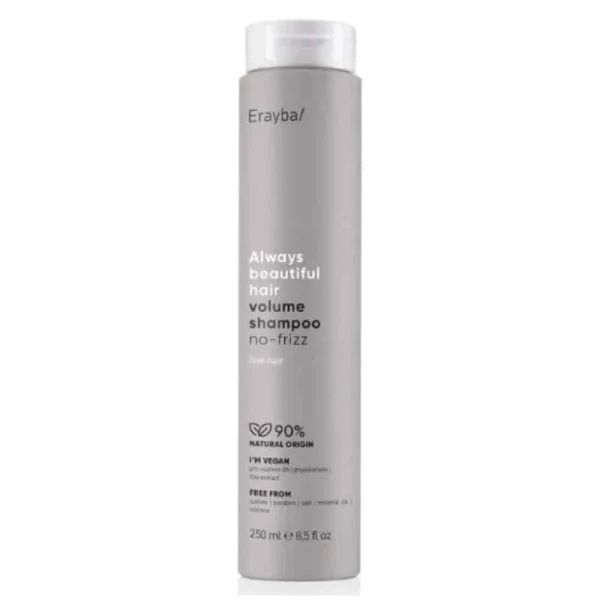 Flacon gris Erayba ABH shampoing volume no-frizz 250 ml cheveux fins