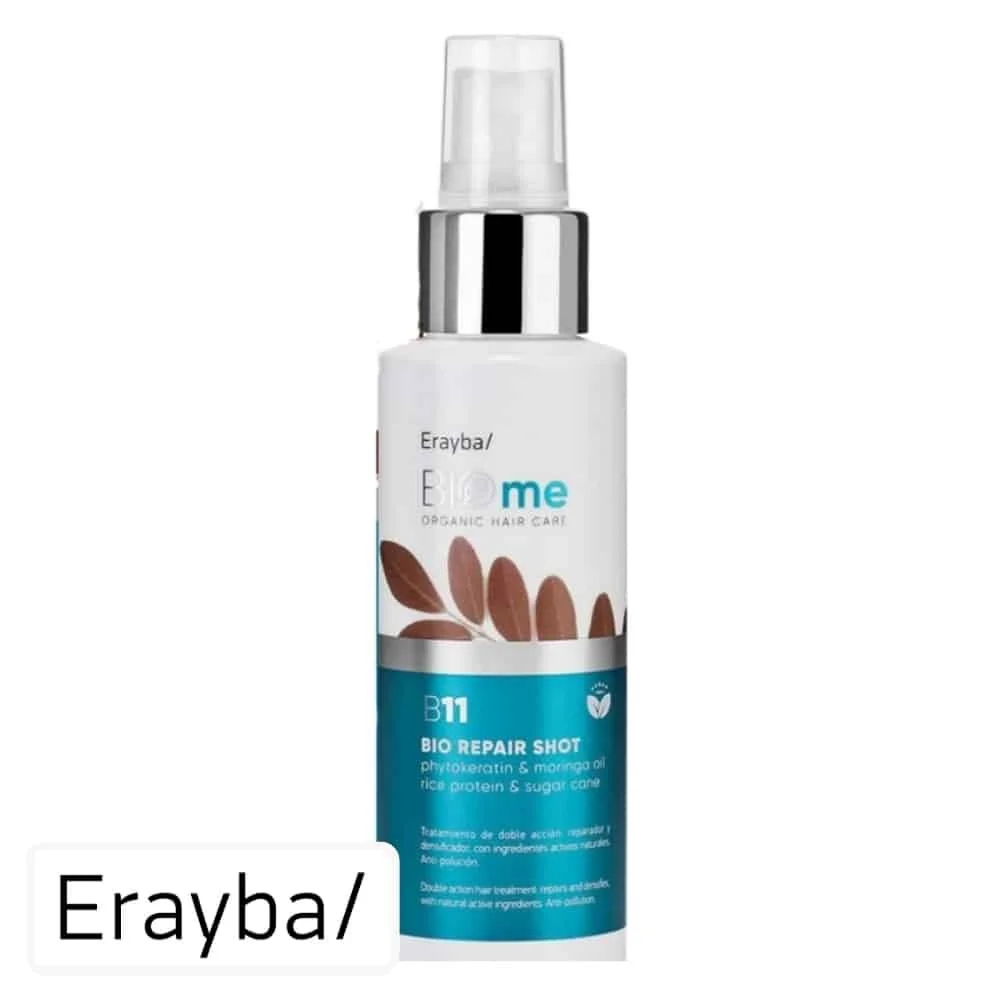 erayba-biome-b11-spray-reparateur-bio-100ml.jpg Flacon spray blanc et bleu Erayba BIOme B11 Bio Repair Shot 100 ml