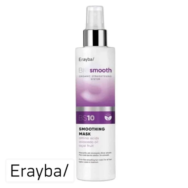 Flacon spray blanc et violet Erayba BIOsmooth BS10 Smoothing Mask 150 ml