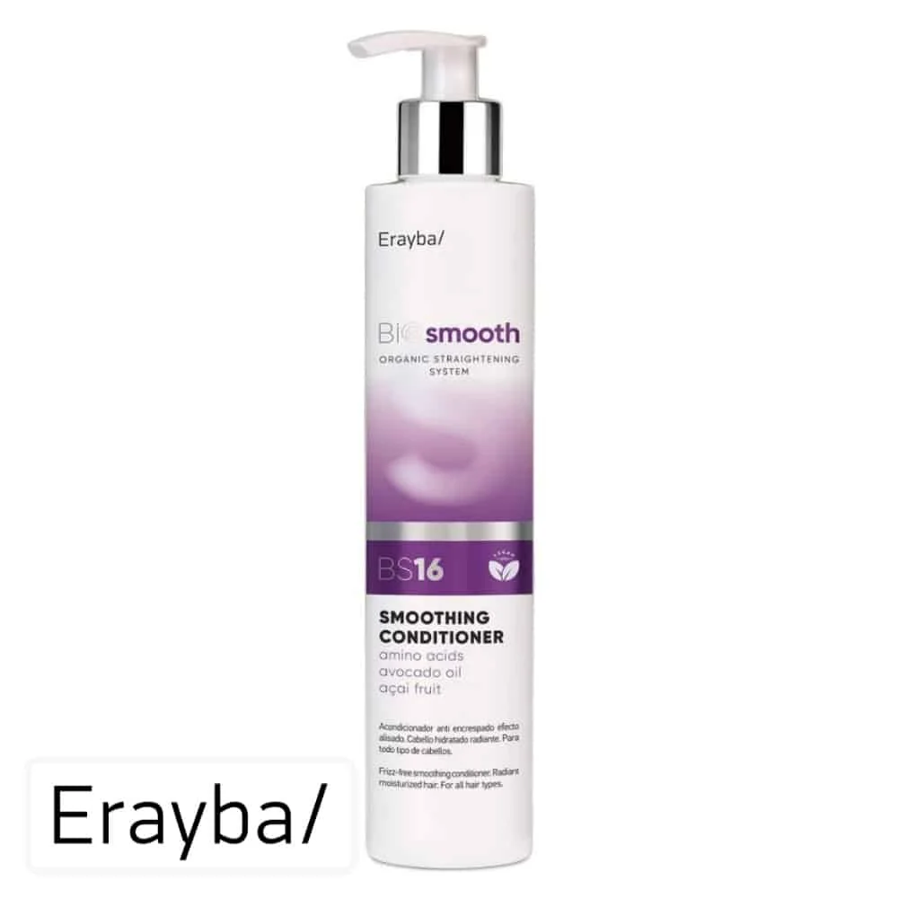 erayba-biosmooth-bs16-apres-shampoing-250ml.jpg Flacon pompe blanc et violet Erayba BIOsmooth BS16 après-shampooing 250 ml