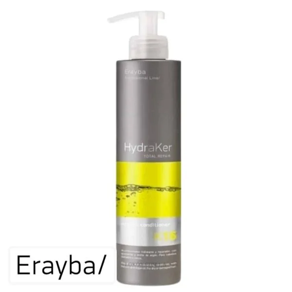 Flacon pompe gris Erayba HydraKer K16 après-shampoing kératine 250 ml