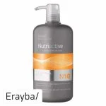 Grand flacon pompe gris et orange Erayba Nutriactive N10 Collastin 1 litre
