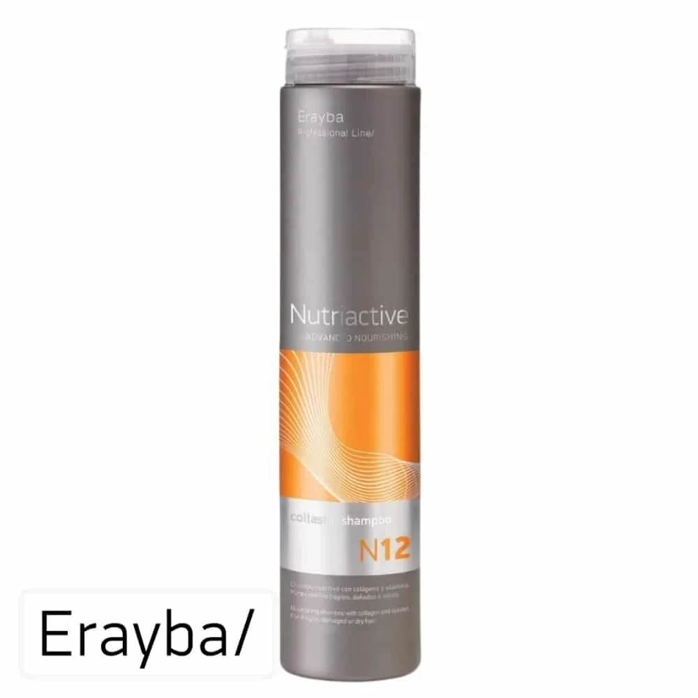 erayba-nutriactive-n12-shampoing-collastine-250ml.jpg Flacon gris et orange Erayba Nutriactive N12 Collastin shampoing 250 ml