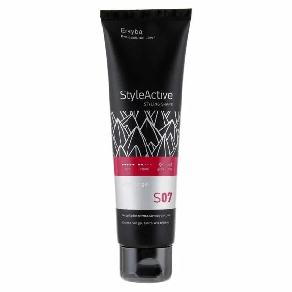 Tube noir et rouge de gel coiffant Erayba StyleActive S07 Extreme Gel