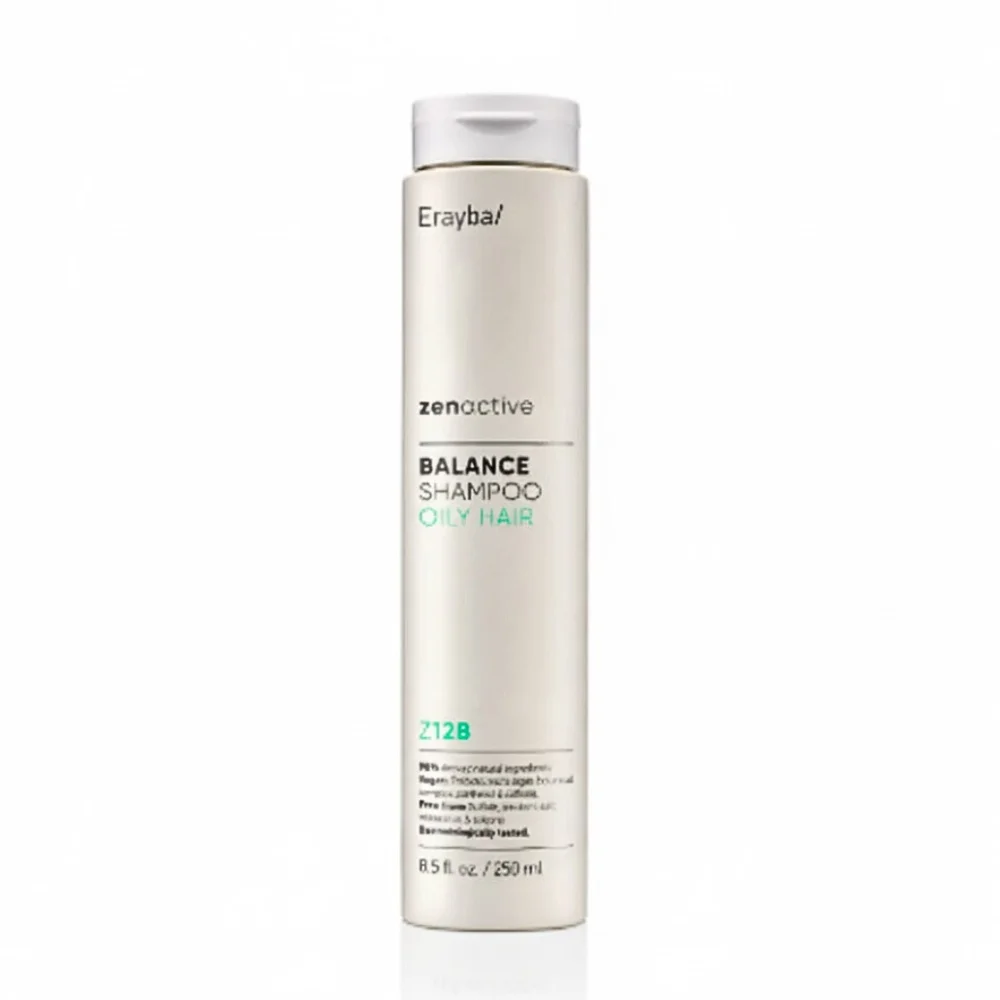 erayba-zenactive-balance-shampoing-oily-hair-z12b-250ml.jpg Flacon beige Erayba Zenactive Balance shampoing cheveux gras Z12B 250 ml