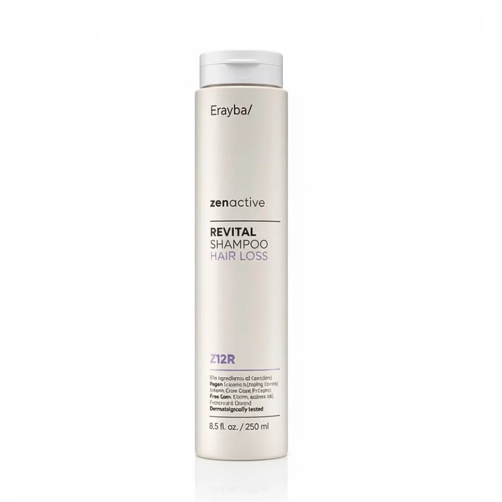 erayba-zenactive-revital-shampoing-hair-loss-z12r-250ml.jpg Flacon beige Erayba ZenActive Revital Shampoo Hair Loss Z12R 250 ml