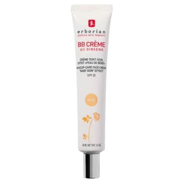 Tube blanc Erborian BB Crème au ginseng SPF 20, format 40 ml