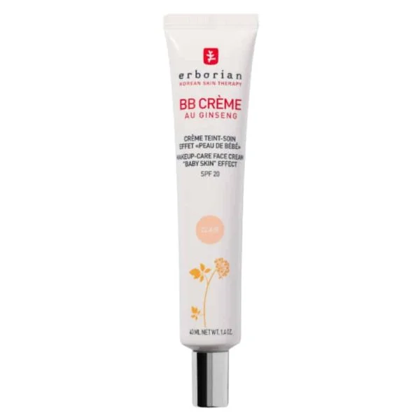 Tube blanc Erborian BB Crème au ginseng SPF 20, format 40 ml