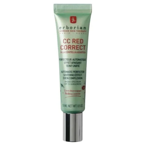 Erborian CC Red Correct Perfecteur Automatique Effet Apaisant Teint Unifié SPF25 15ml