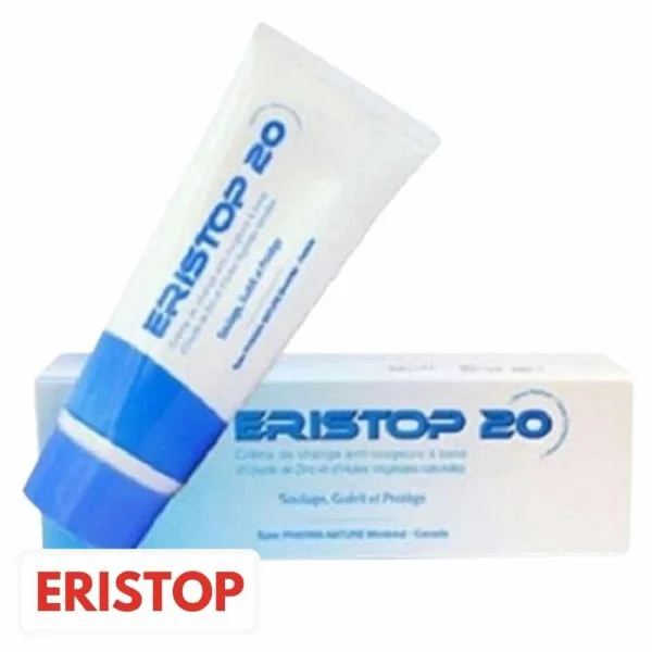 Tube et étui Eristop 20 crème de change 65 g oxyde de zinc