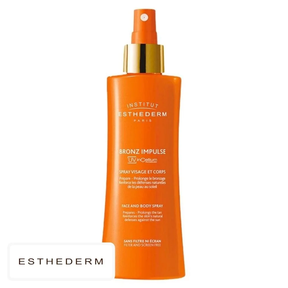 esthederm-bronz-impulse-spray-visage-et-corps-150ml.jpg Flacon spray orange Institut Esthederm Bronz Impulse visage et corps 150 ml