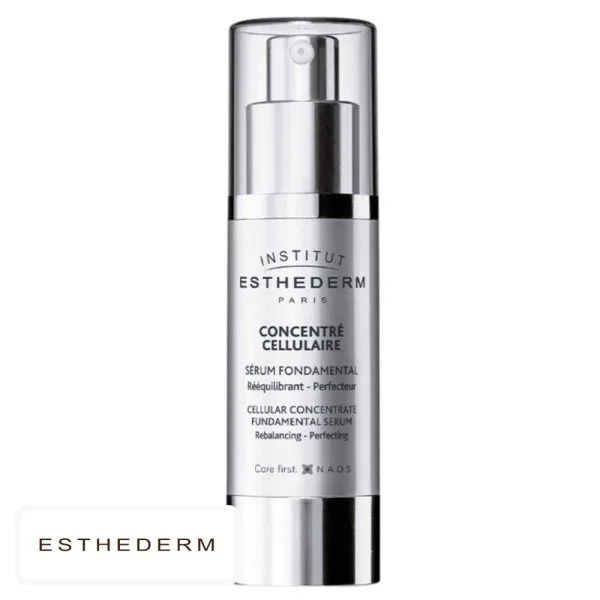 Flacon pompe argenté Institut Esthederm Concentré Cellulaire sérum fondamental 30 ml