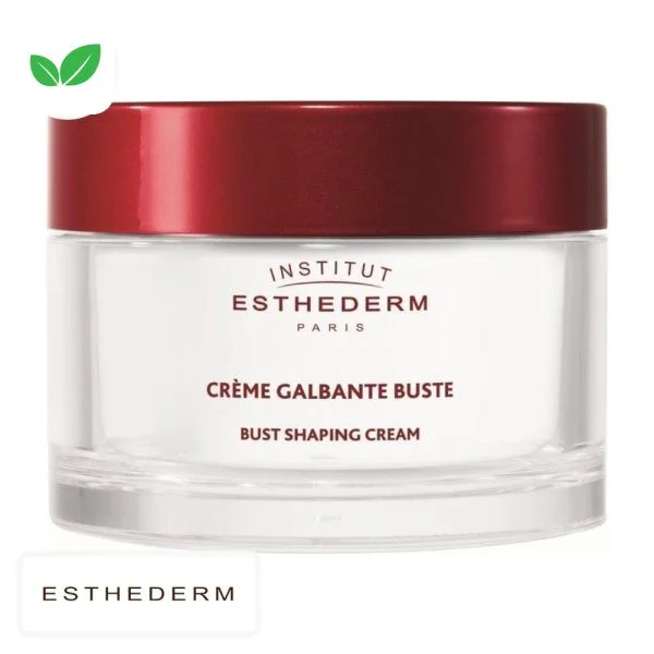 Pot transparent couvercle rouge Institut Esthederm crème galbante buste 200 ml